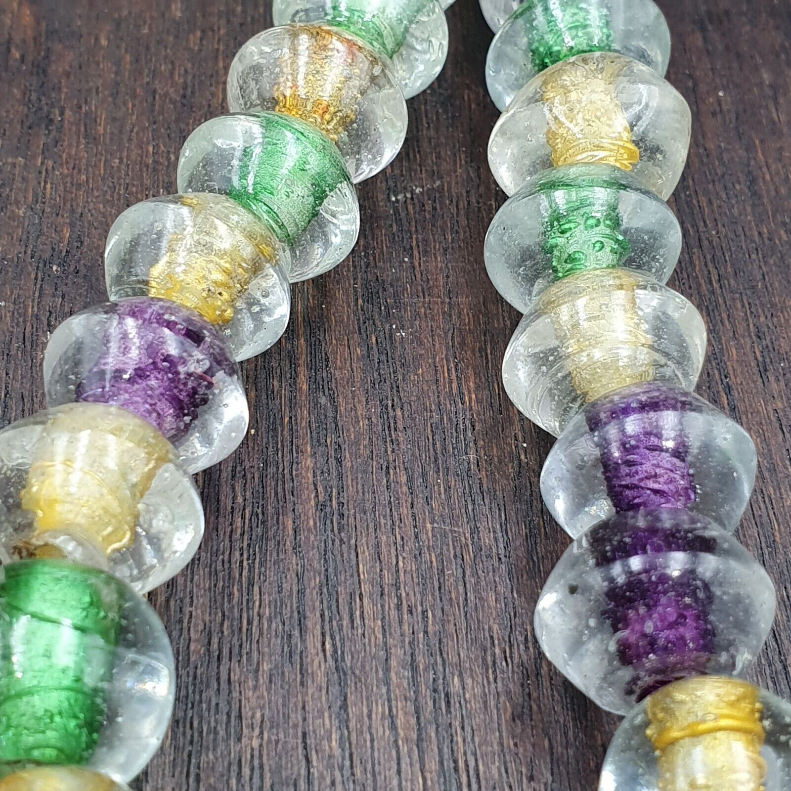 Vintage Handcrafted Hand Blown Lampwork Glass Beads strand Crafts Rare