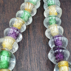 Vintage Handcrafted Hand Blown Lampwork Glass Beads strand Crafts Rare