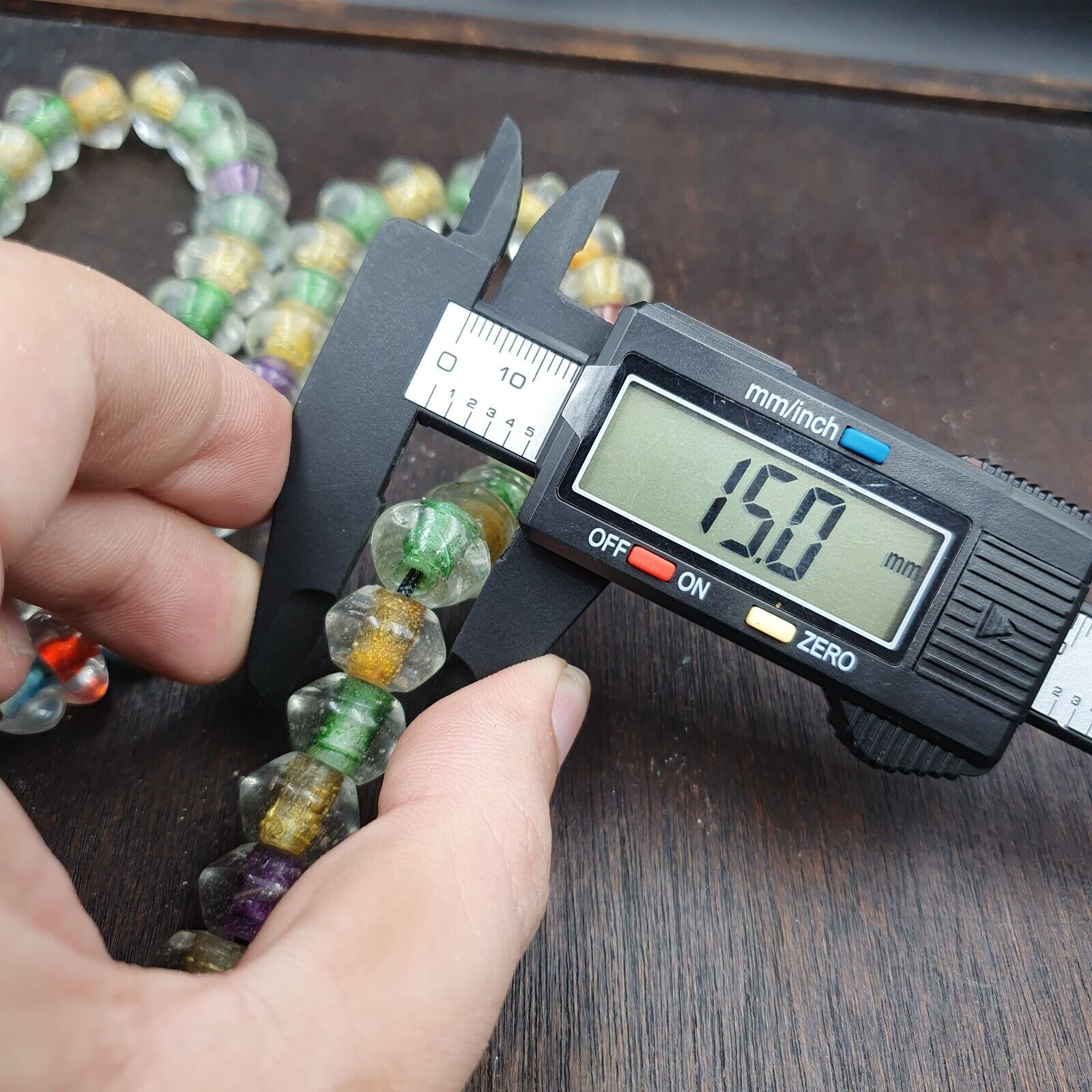 Vintage Handcrafted Hand Blown Lampwork Glass Beads strand Crafts Rare