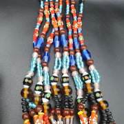 East Oasis Vintage Handcrafted Glass Bead Necklace - Mixed Colour Beaded Strand