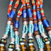 East Oasis Vintage Handcrafted Glass Bead Necklace - Mixed Colour Beaded Strand