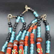 East Oasis Vintage Handcrafted Glass Bead Necklace - Mixed Colour Beaded Strand