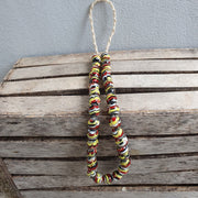 East Oasis Vintage Venetian Pattern Glass Bead Necklace - Fancy Feather Strand