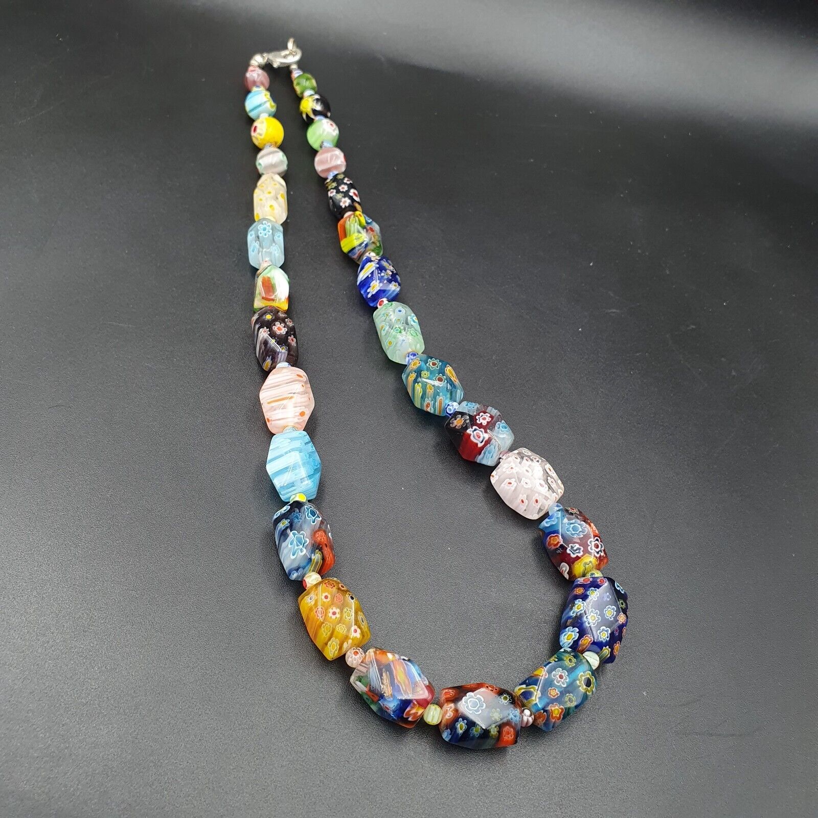 Lot Vintage Venetian Murano Millefiori Glass Beaded 4 Necklaces