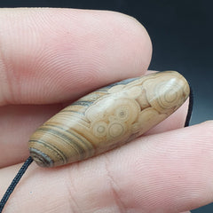 Agate Bead Vintage Himalayan Indo Tibetan Eye pattern Bead #5