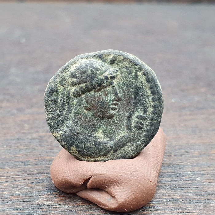 Genuine Ancient Greek Roman Byzantine Kushan Coin Green Patina Coin C13