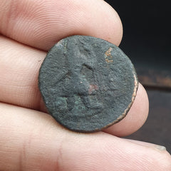 Genuine ANCIENT GREEK ROMAN BYZANTINE KUSHAN Coin Green Patina coin C12