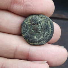 Genuine ANCIENT GREEK ROMAN BYZANTINE KUSHAN Coin Green Patina coin C13