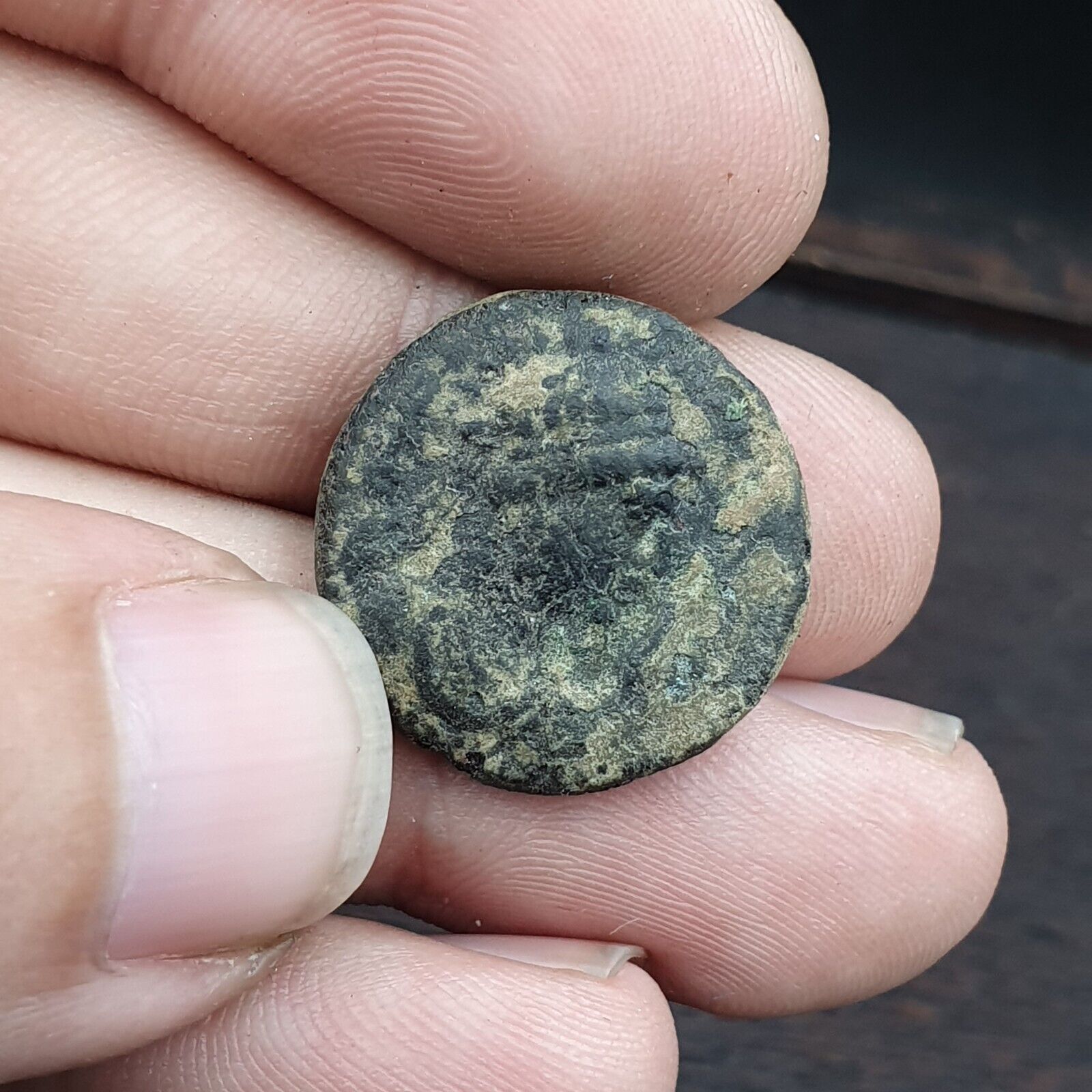 Genuine ANCIENT GREEK ROMAN BYZANTINE KUSHAN Coin Green Patina coin C14