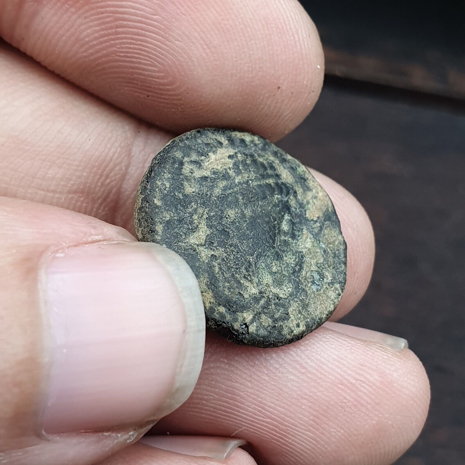 Genuine ANCIENT GREEK ROMAN BYZANTINE KUSHAN Coin Green Patina coin C14