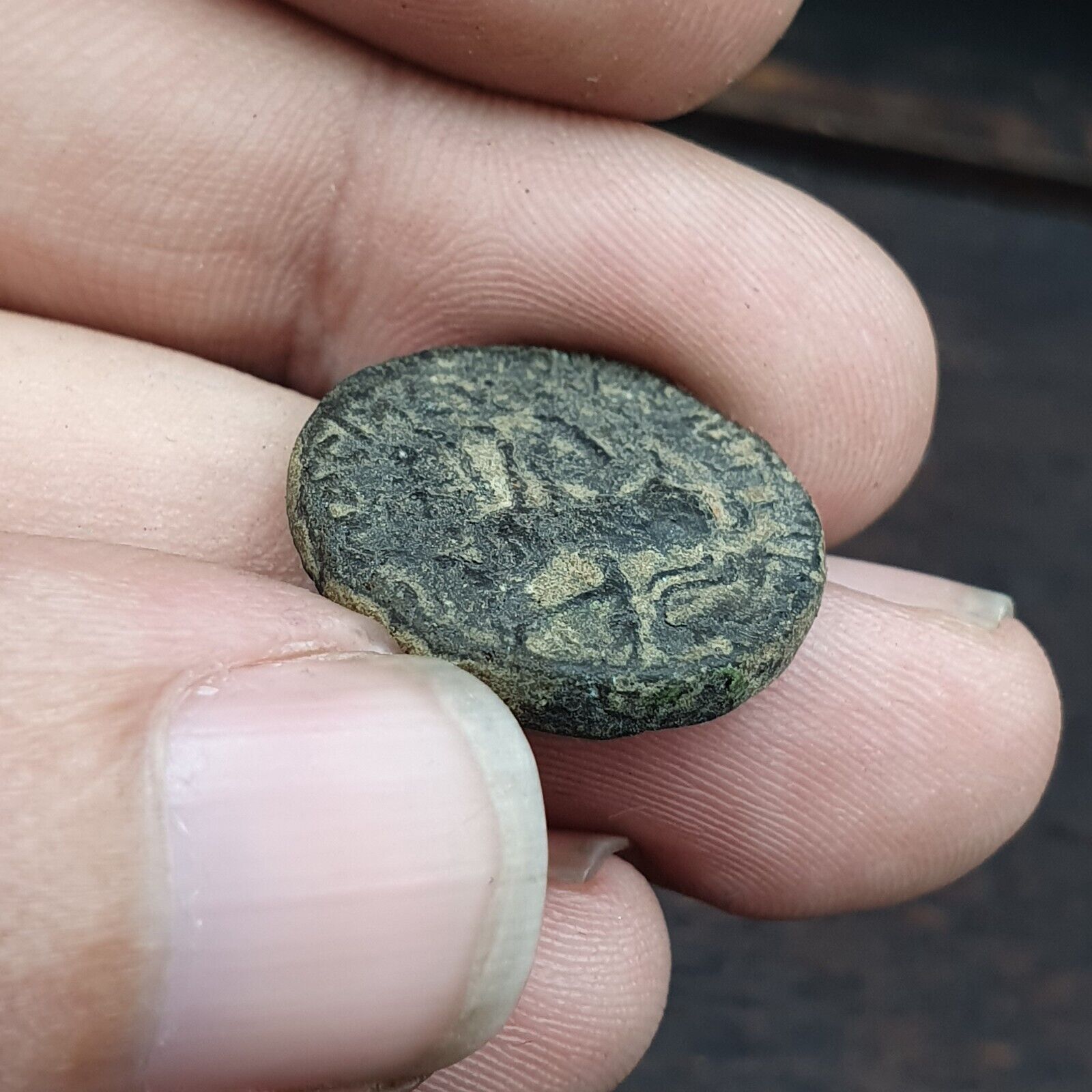 Genuine ANCIENT GREEK ROMAN BYZANTINE KUSHAN Coin Green Patina coin C14