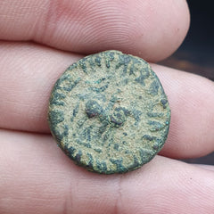Genuine ANCIENT GREEK ROMAN BYZANTINE KUSHAN Coin Green Patina coin C15