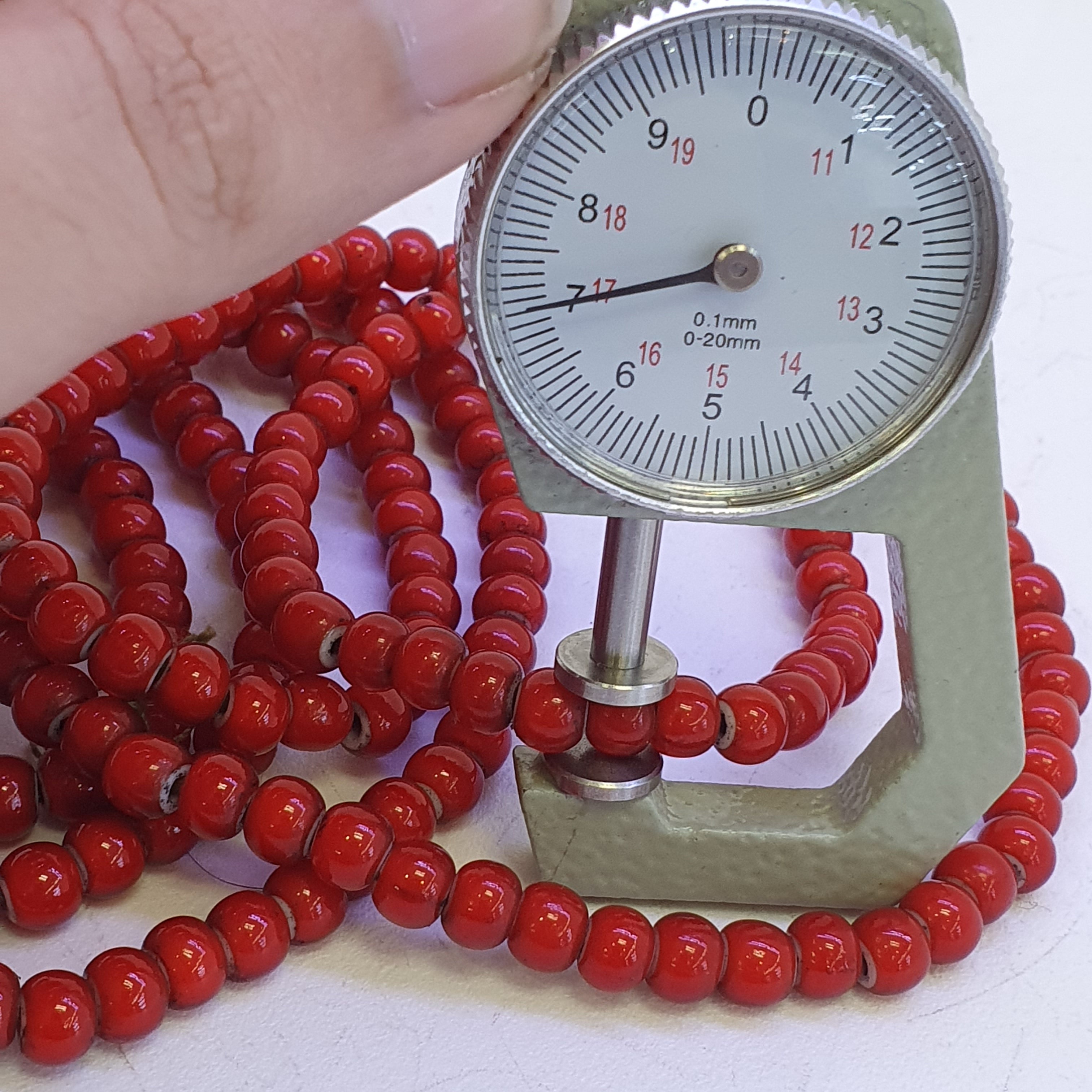 Antique Venetian White Heart Trade Beads 7mm