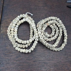 Lot 2 Old Tibetan Chinese Carved Necklace Tribal Decorated Beads Strands #B11