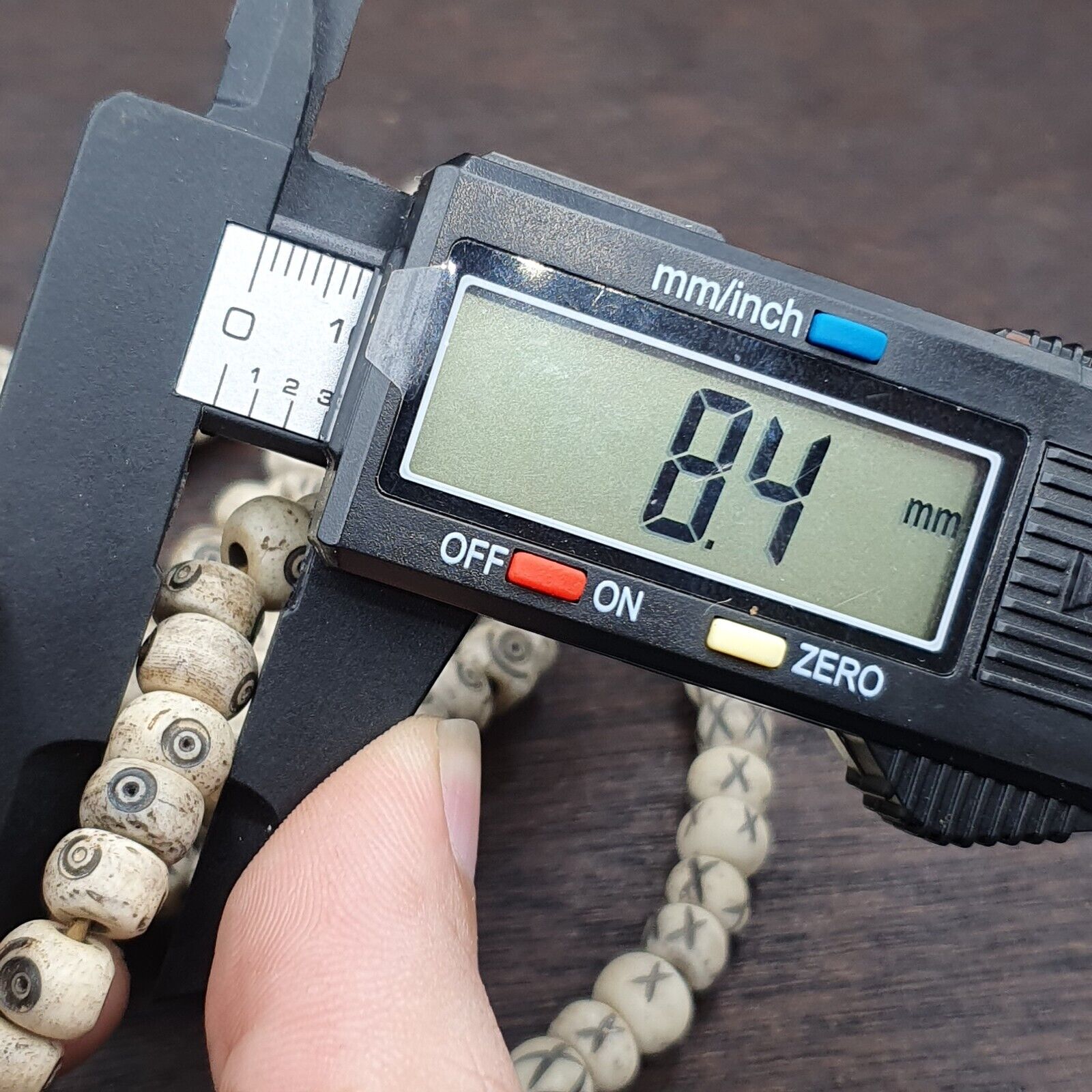 Lot 2 Old Tibetan Chinese Carved Necklace Tribal Decorated Beads Strands #2