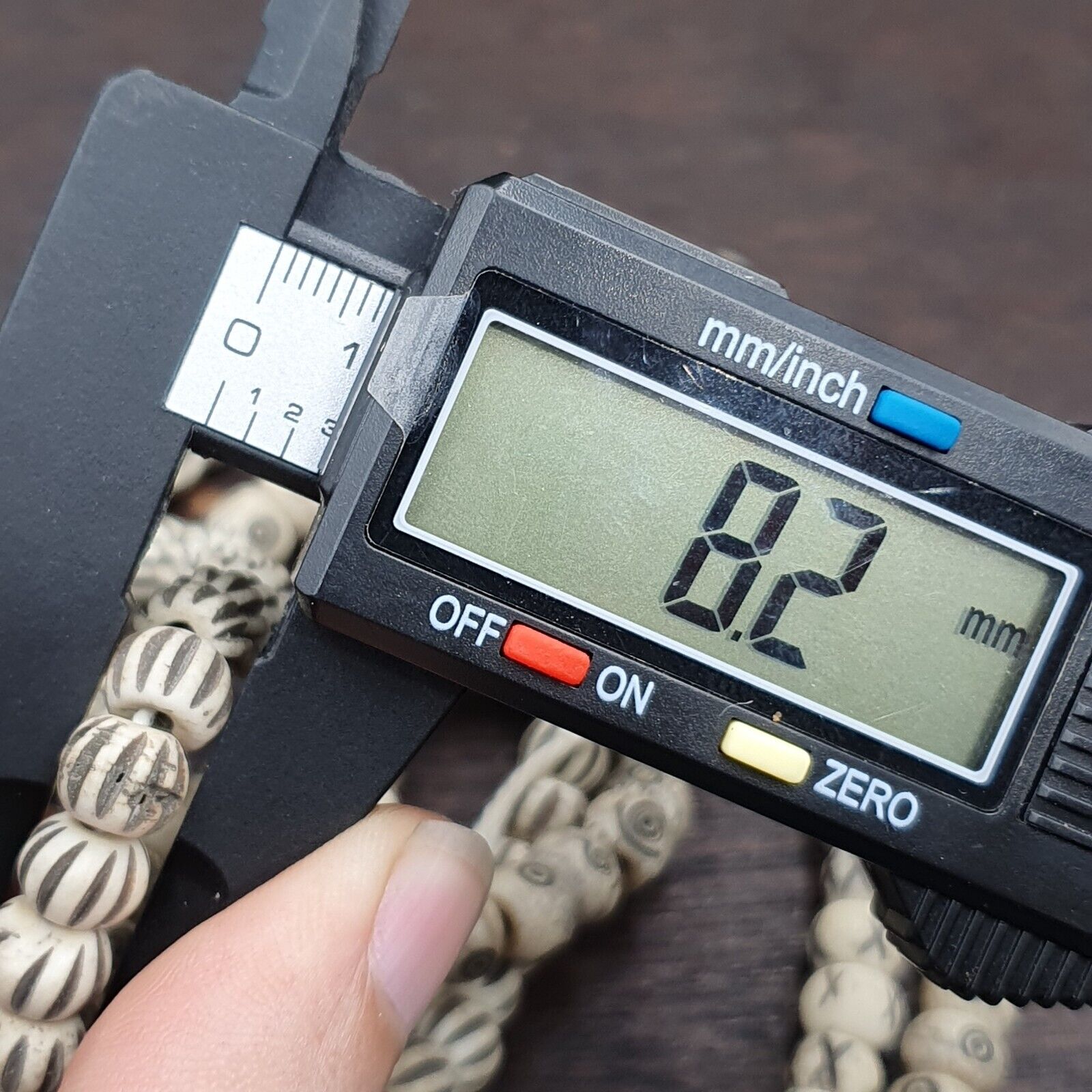 Lot 2 Old Tibetan Chinese Carved Necklace Tribal Decorated Beads Strands #2