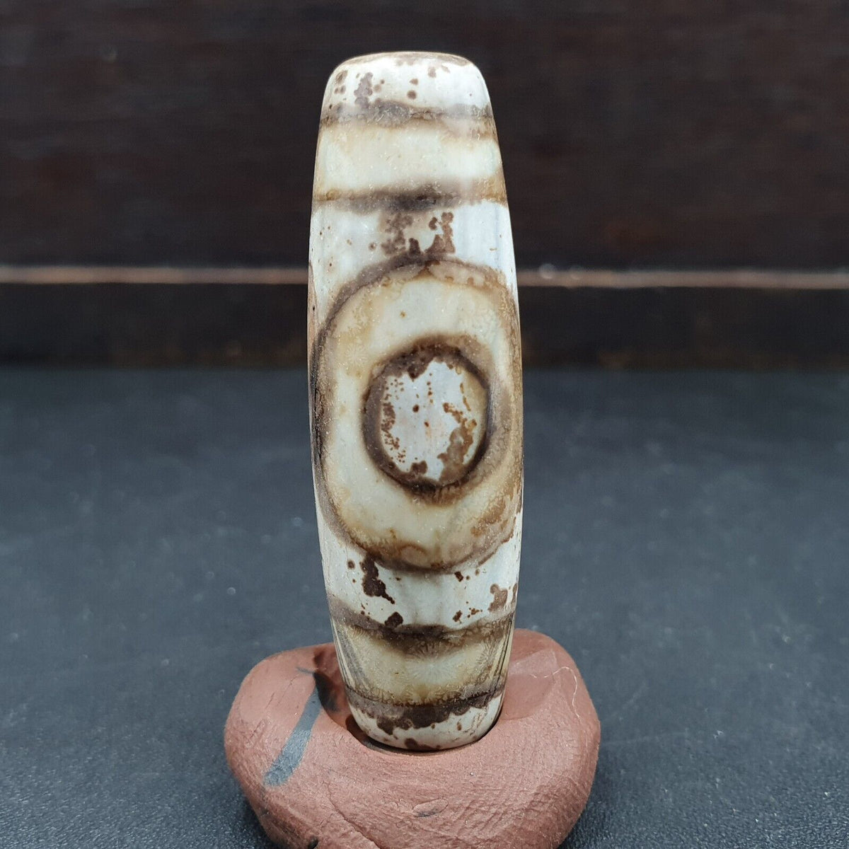 Rusted Agate Old Indo Tibetan Agate 2 Eye Agate stone Dzi  Bead Amulet