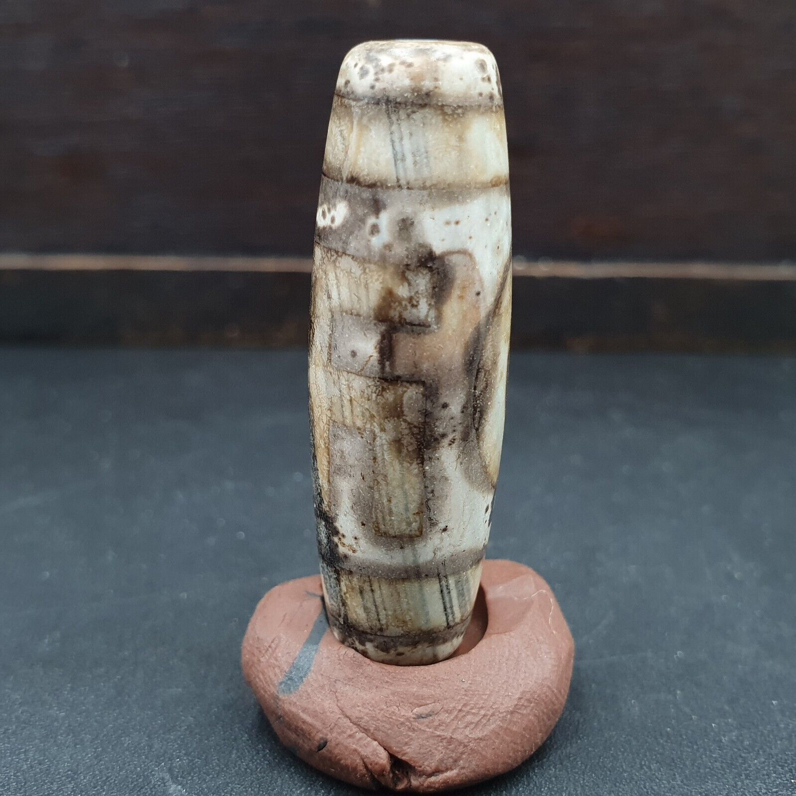 Rusted Agate Old Indo Tibetan Agate 2 Eye Agate stone Dzi  Bead Amulet