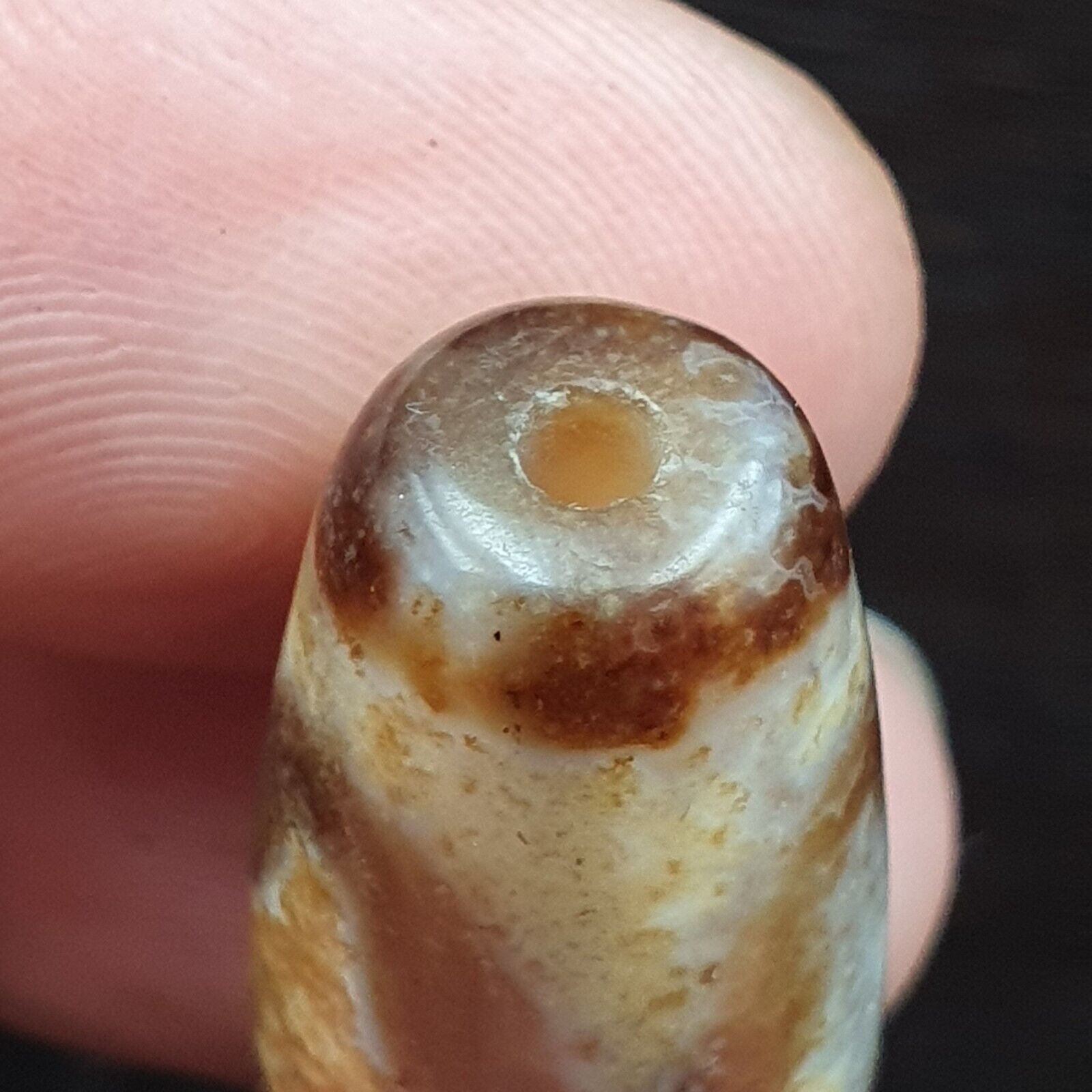 Tibetan tripes Antique dzi bead old amulet Agate rare Pattern Tibet  gzi pendant
