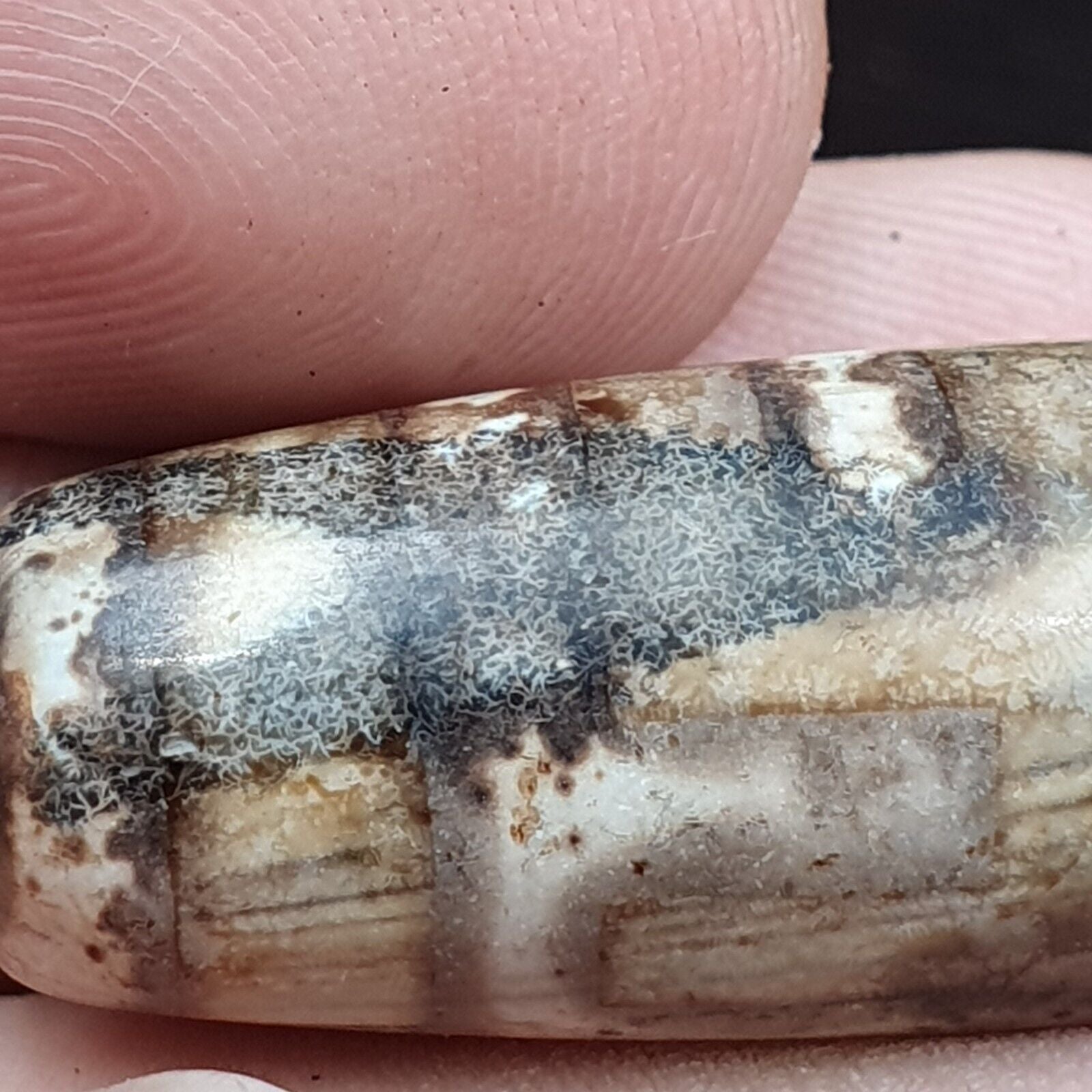 Rusted Agate Old Indo Tibetan Agate 2 Eye Agate stone Dzi  Bead Amulet