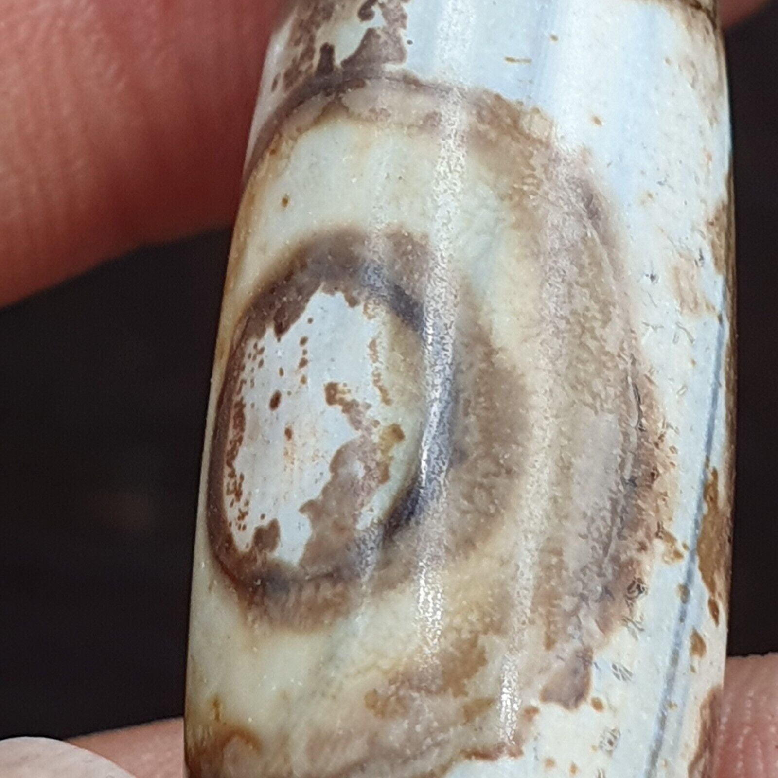 Rusted Agate Old Indo Tibetan Agate 2 Eye Agate stone Dzi  Bead Amulet