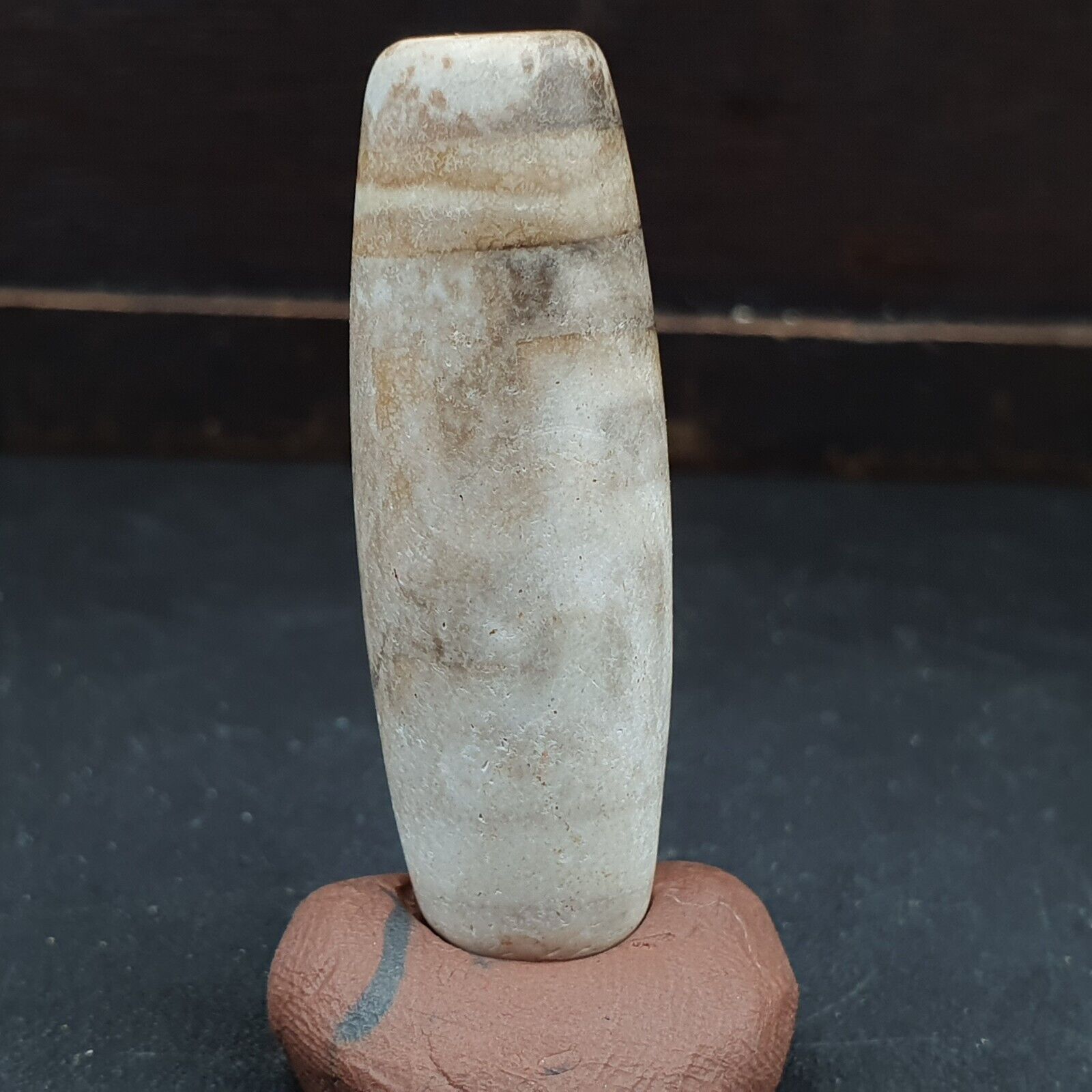 Vintage Old Indo Tibetan Agate One Eye stone Dzi Bead Amulet
