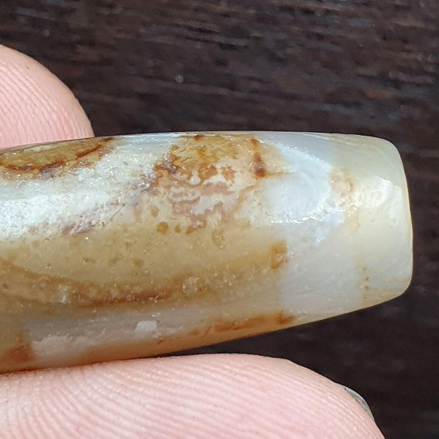 Achat alter indotibetischer Achat 2-Augen-Achatstein Dzi-Perlen-Amulett