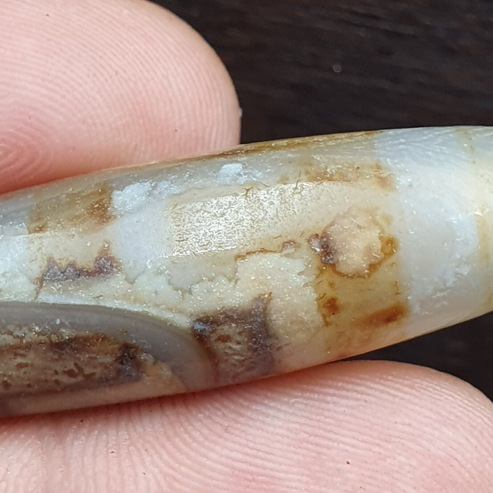 Agate Old Indo Tibetan Agate 2 Eye Agate stone Dzi  Bead Amulet