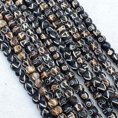 Lot 5 Old Tibetan Chinese Carved Necklace Tribal Carving Beads Strands #B12