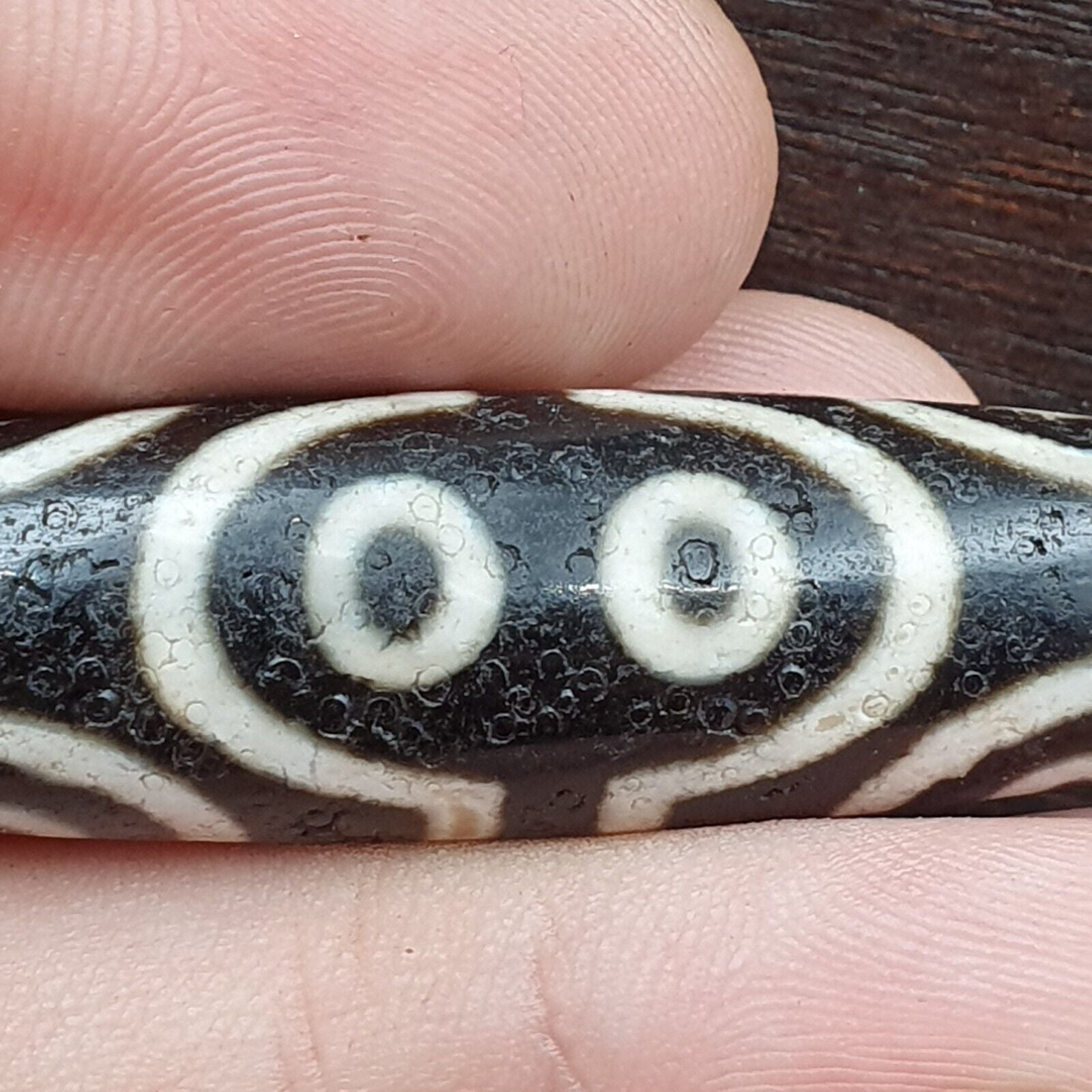 Tibetan 8 Eyes Antique dzi bead old amulet Agate rare Pattern Tibet gzi pendant