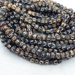 Lot 5 Old Tibetan Chinese Carved Necklace Tribal Carving Beads Strands #B12