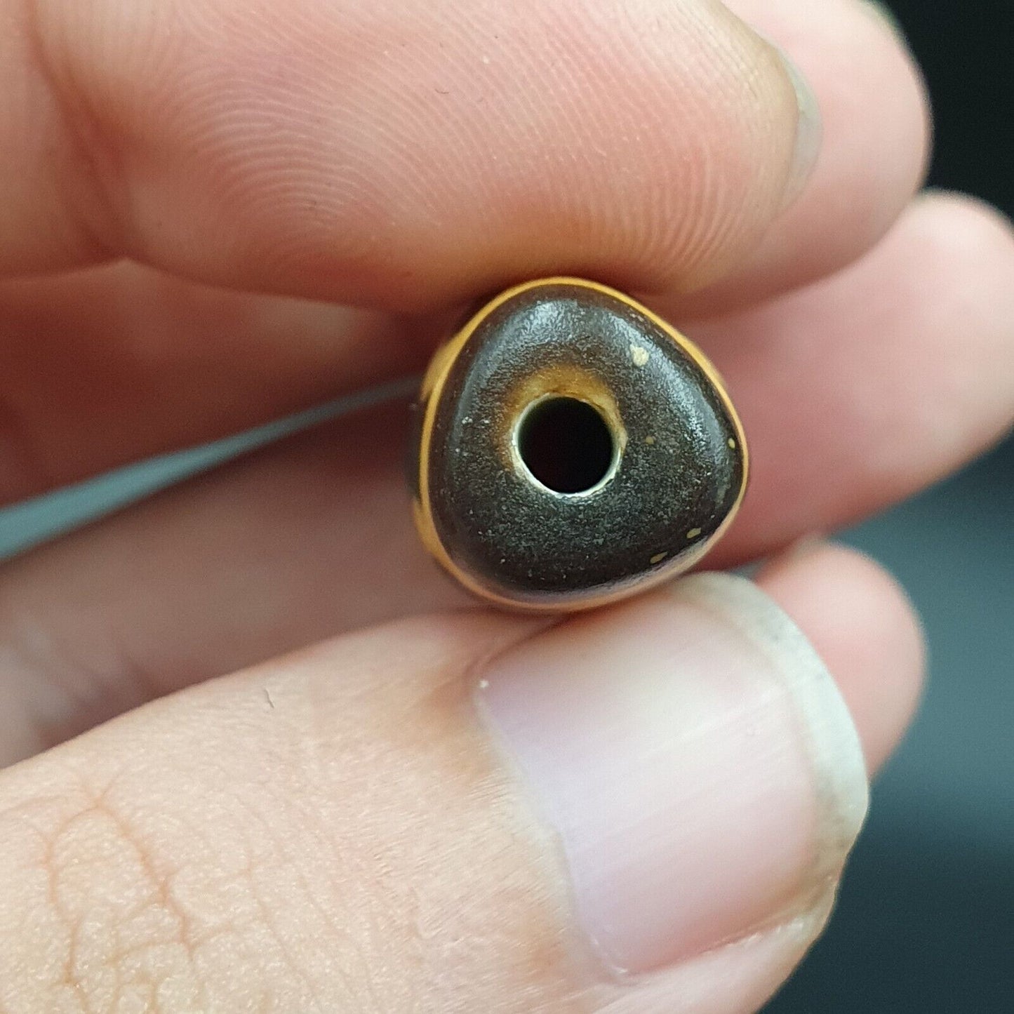 西藏天珠老護身符瑪瑙眼睛稀有圖案西藏天珠吊墜