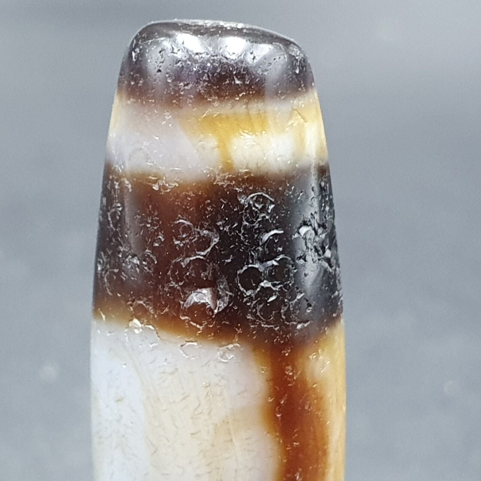 Very rare Tibetan dzi bead old amulet Agate Eyes pattern Tibet gzi pendant