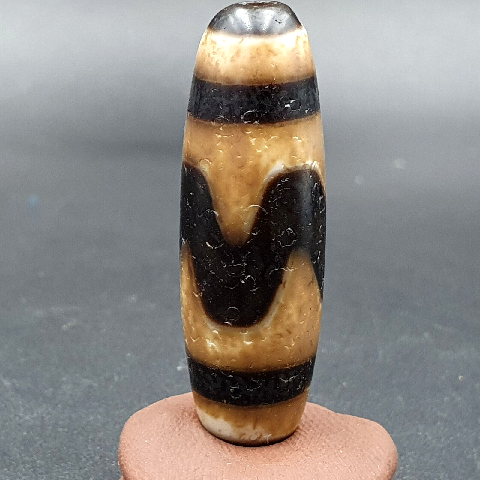 Tibetan Antique dzi bead old amulet Agate rare Pattern Tibet gzi pendant