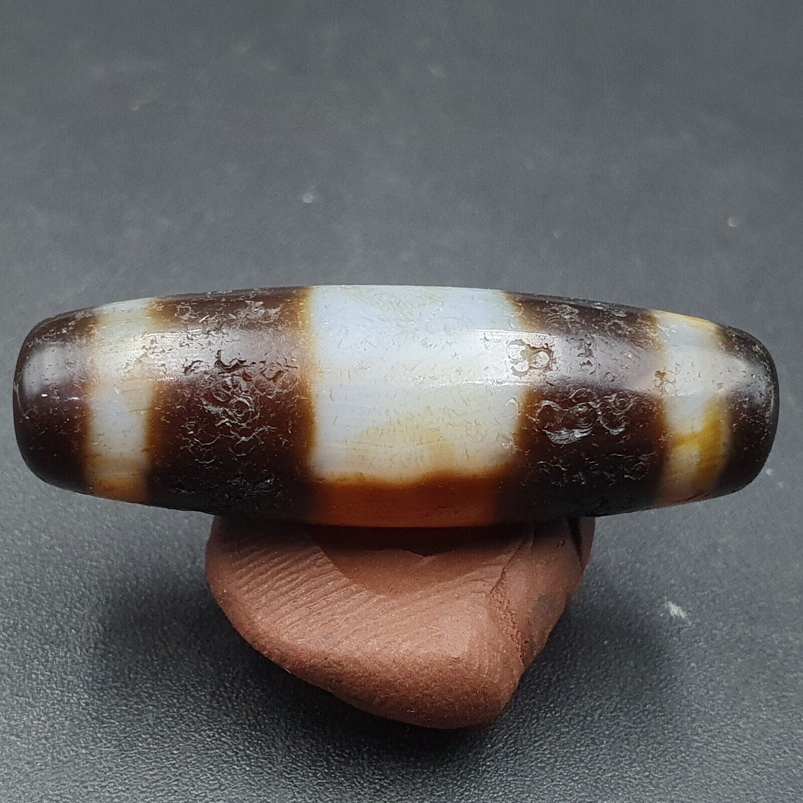 Very rare Tibetan dzi bead old amulet Agate Eyes pattern Tibet gzi pendant