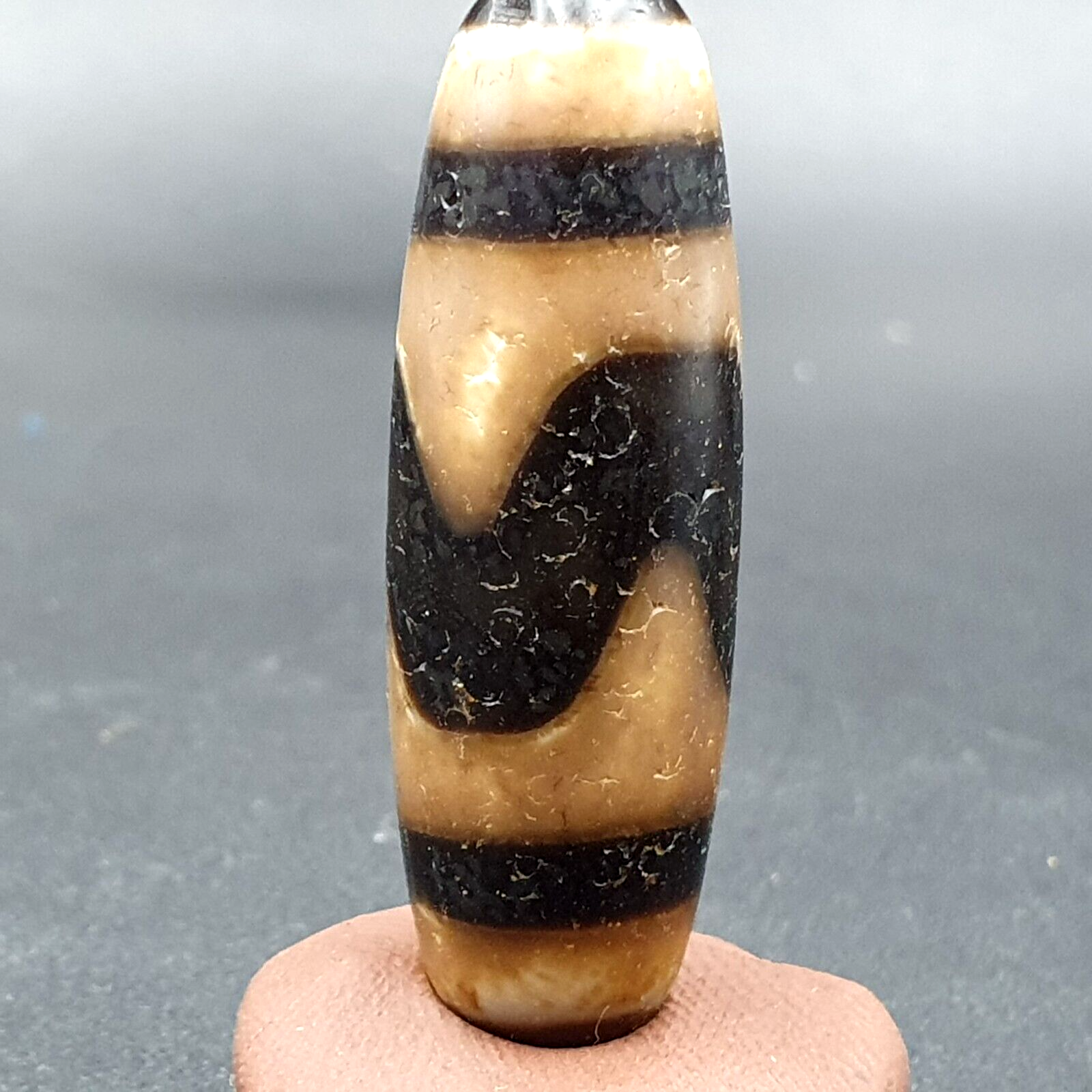 Tibetan Antique dzi bead old amulet Agate rare Pattern Tibet gzi pendant