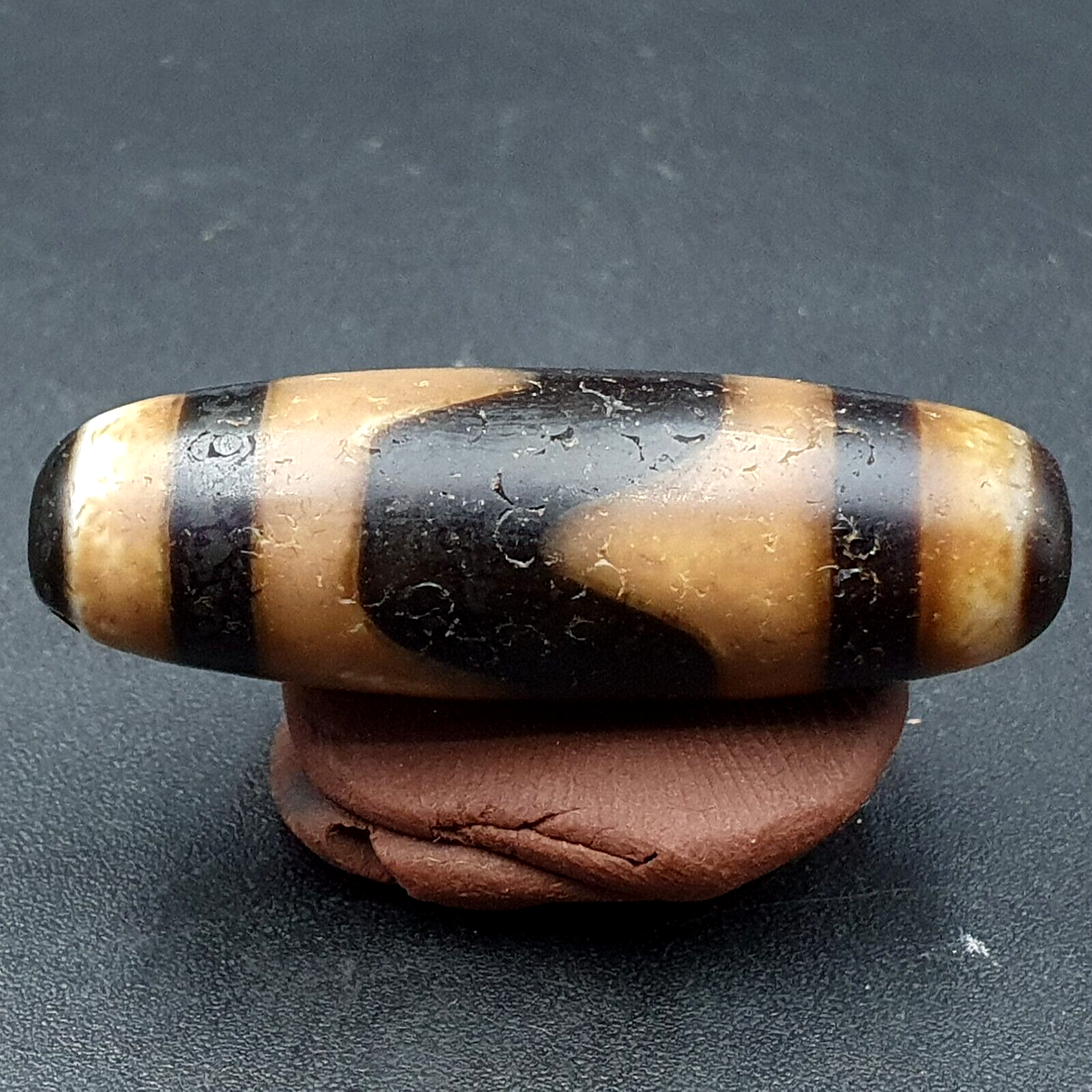Tibetan Antique dzi bead old amulet Agate rare Pattern Tibet gzi pendant