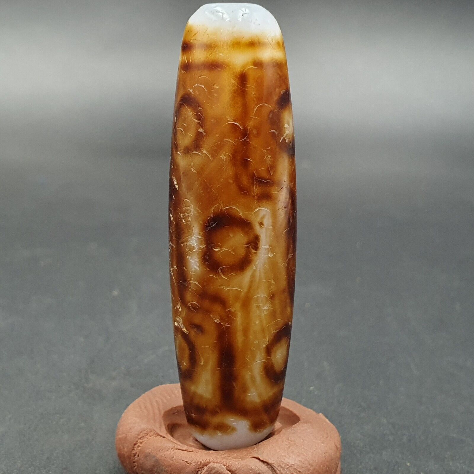 9 Eyes Very rare Tibetan dzi bead old amulet Antique Agate Tibet gzi pendant