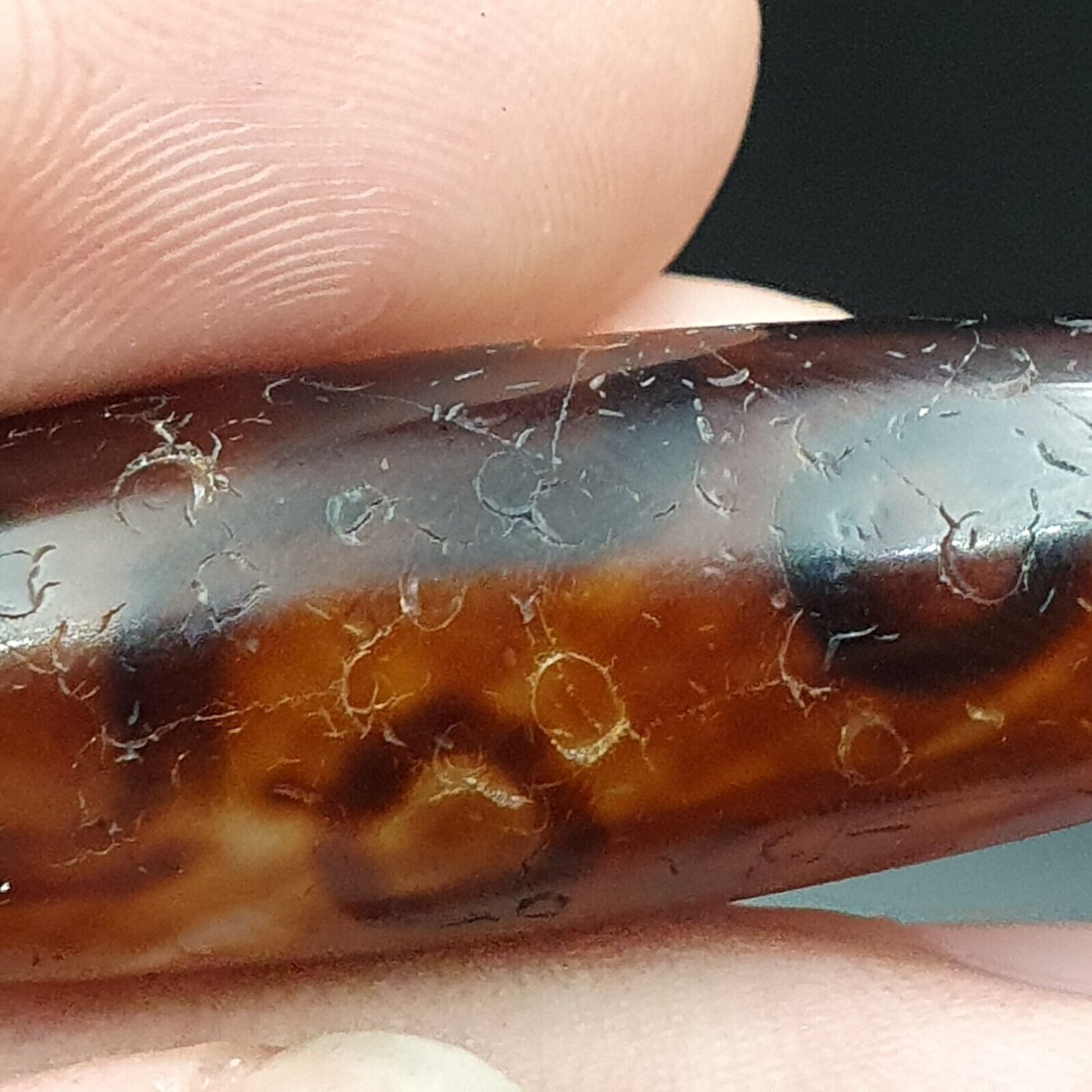 9 Eyes Very rare Tibetan dzi bead old amulet Antique Agate Tibet gzi pendant