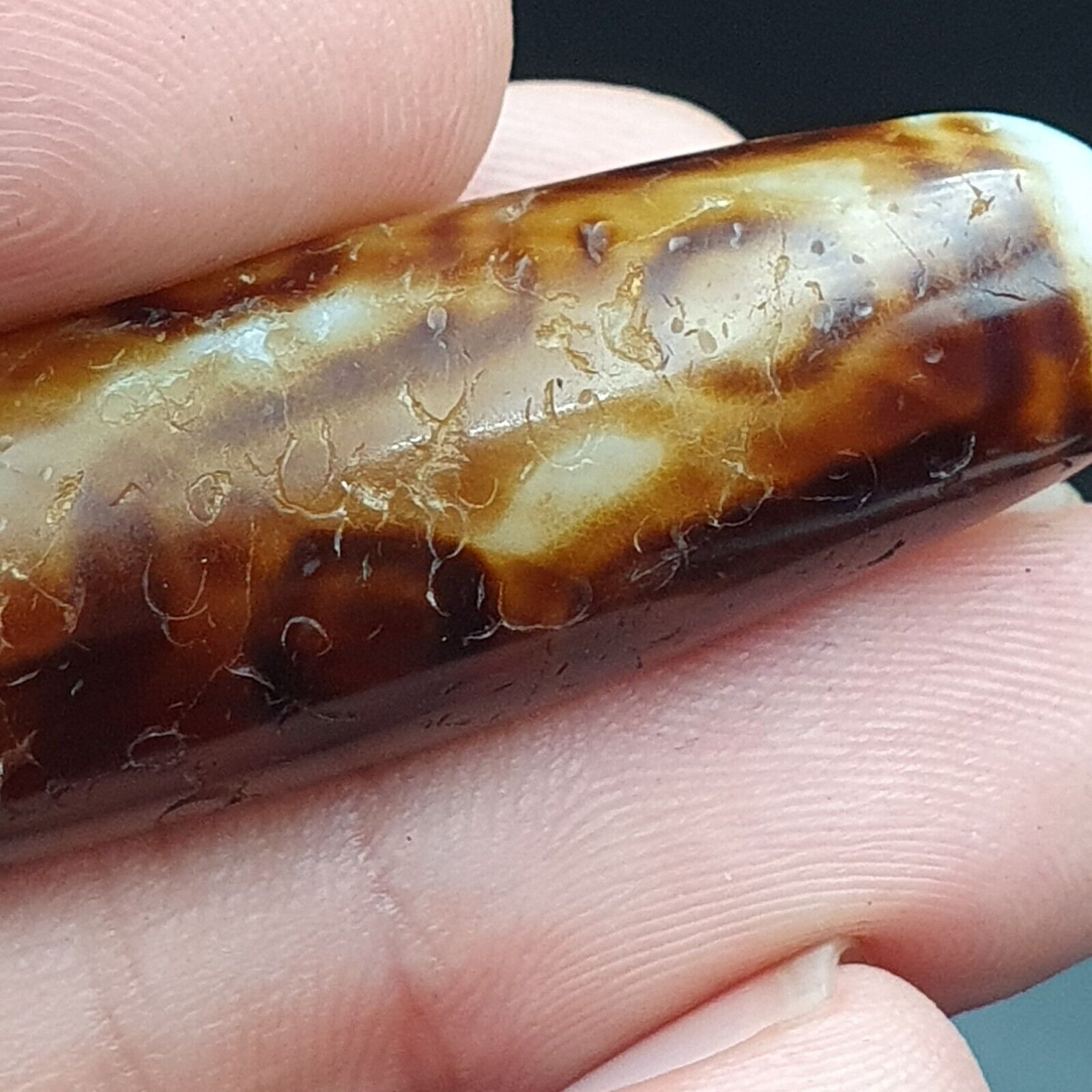 9 Eyes Very rare Tibetan dzi bead old amulet Antique Agate Tibet gzi pendant