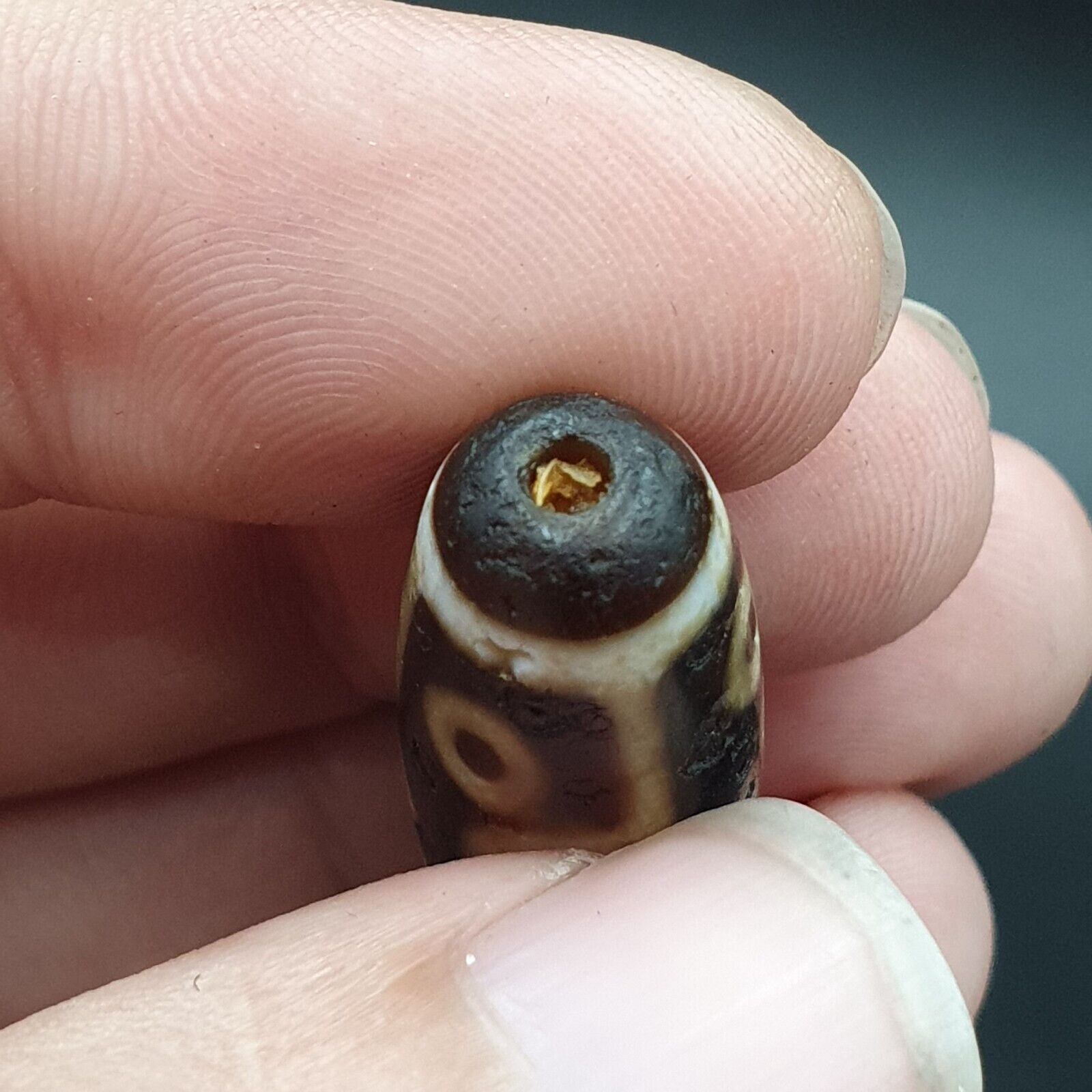 9 Eyes Antique Agate bead Tibet Himalayan Dzi pendant