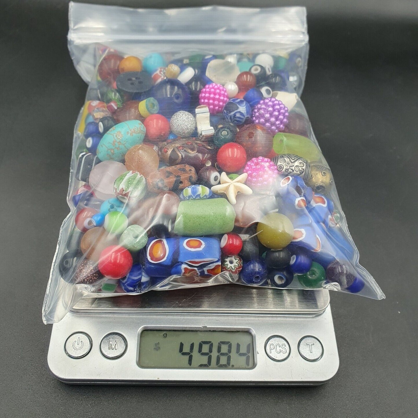498g Antique Vintage Stone and Glass Beads lot For Collectors Jewelry Makers