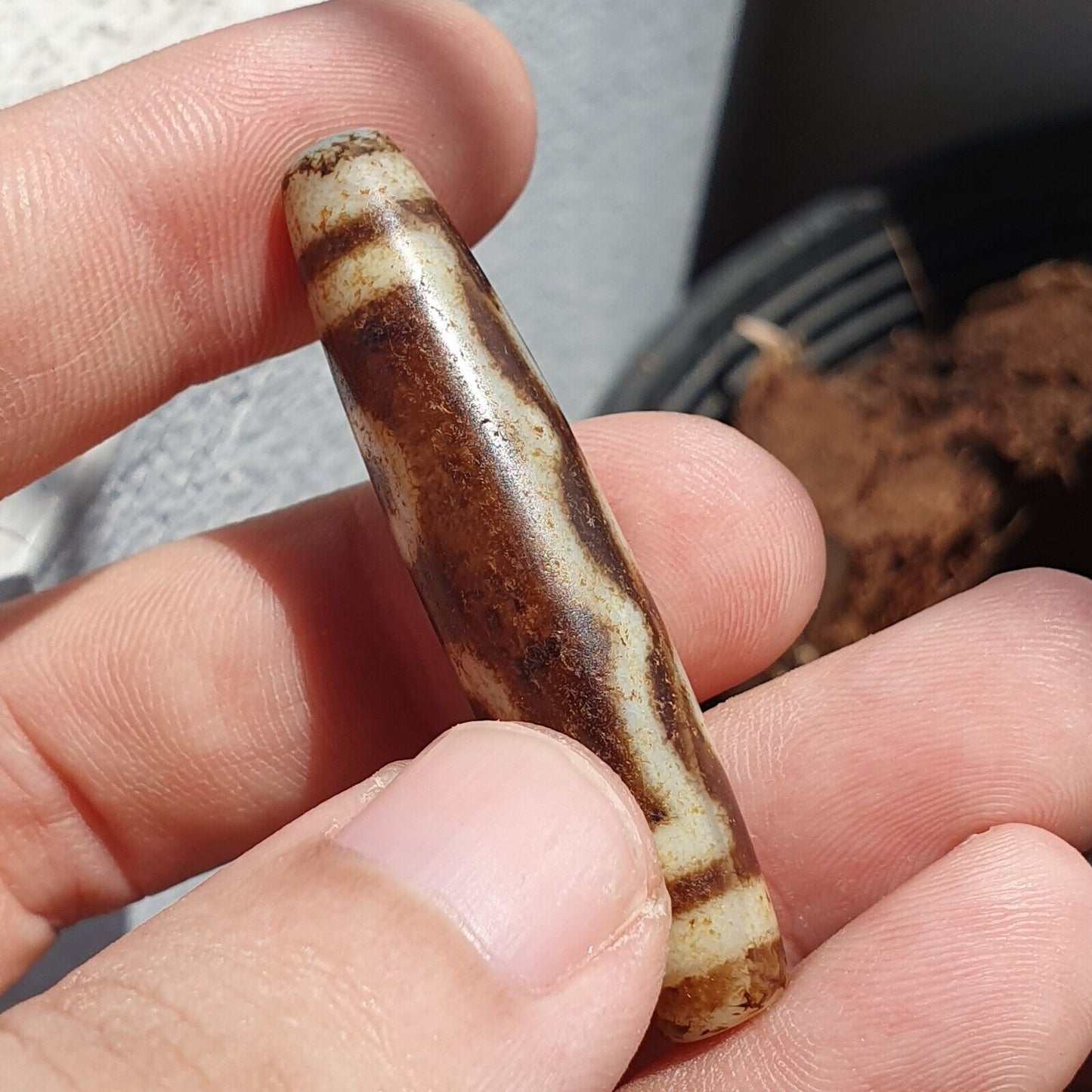 喜馬拉雅藏天珠 5 眼三線靈性護身符 瑪拉珠