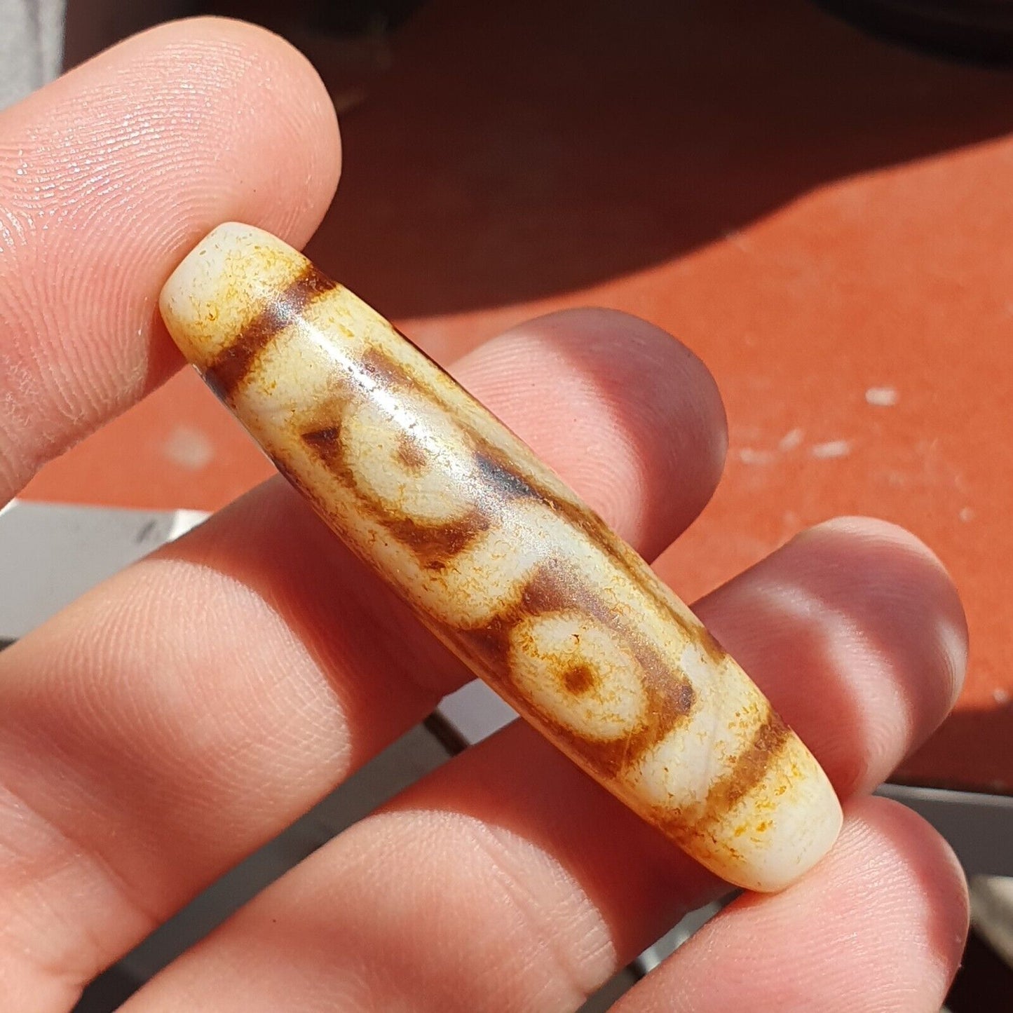 喜馬拉雅藏天珠 6 眼圖案靈性護身符瑪拉珠獨特的珠子