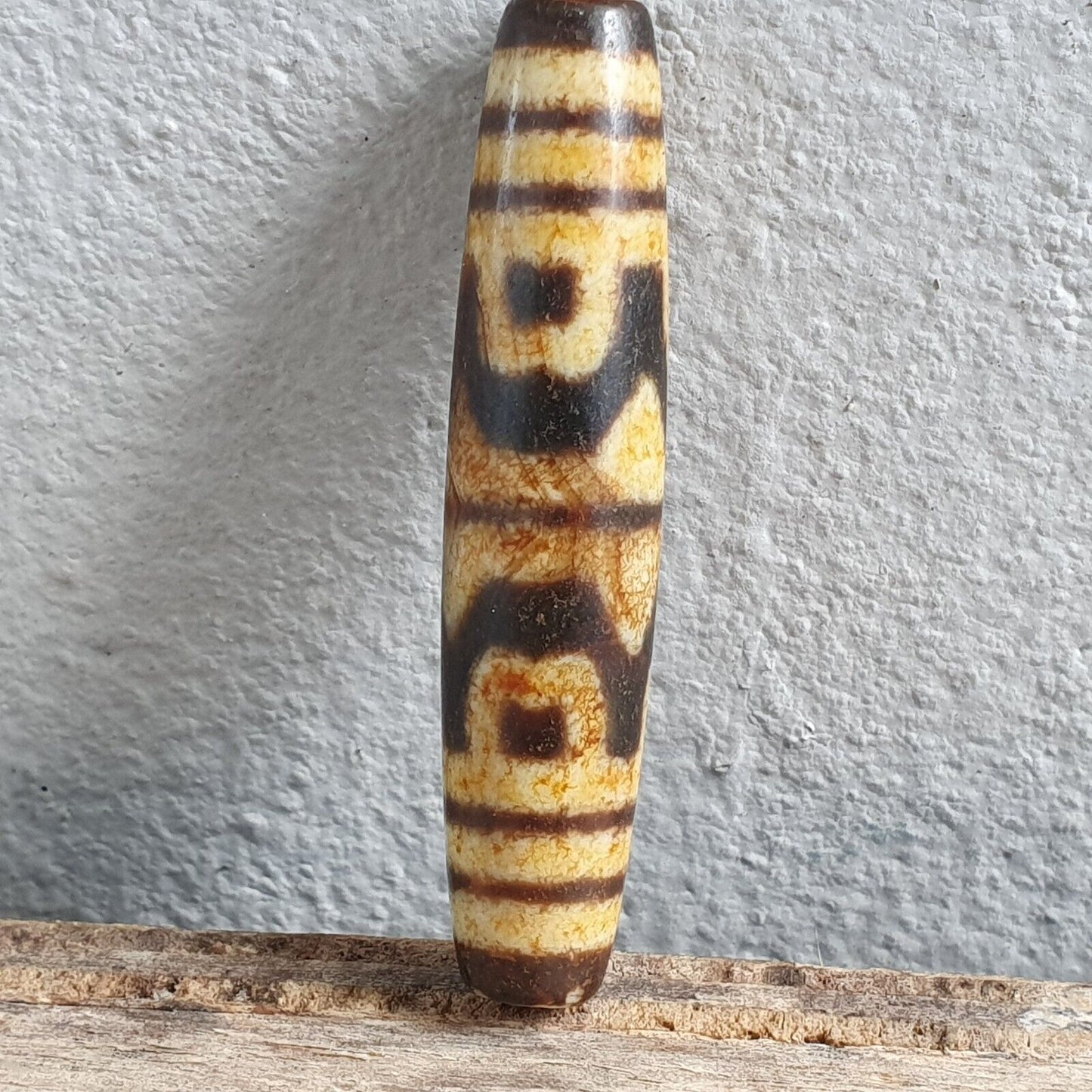 Very are Himalayan Tibetan Dzi Double Tasso Spiritual Amulet Mala Bead