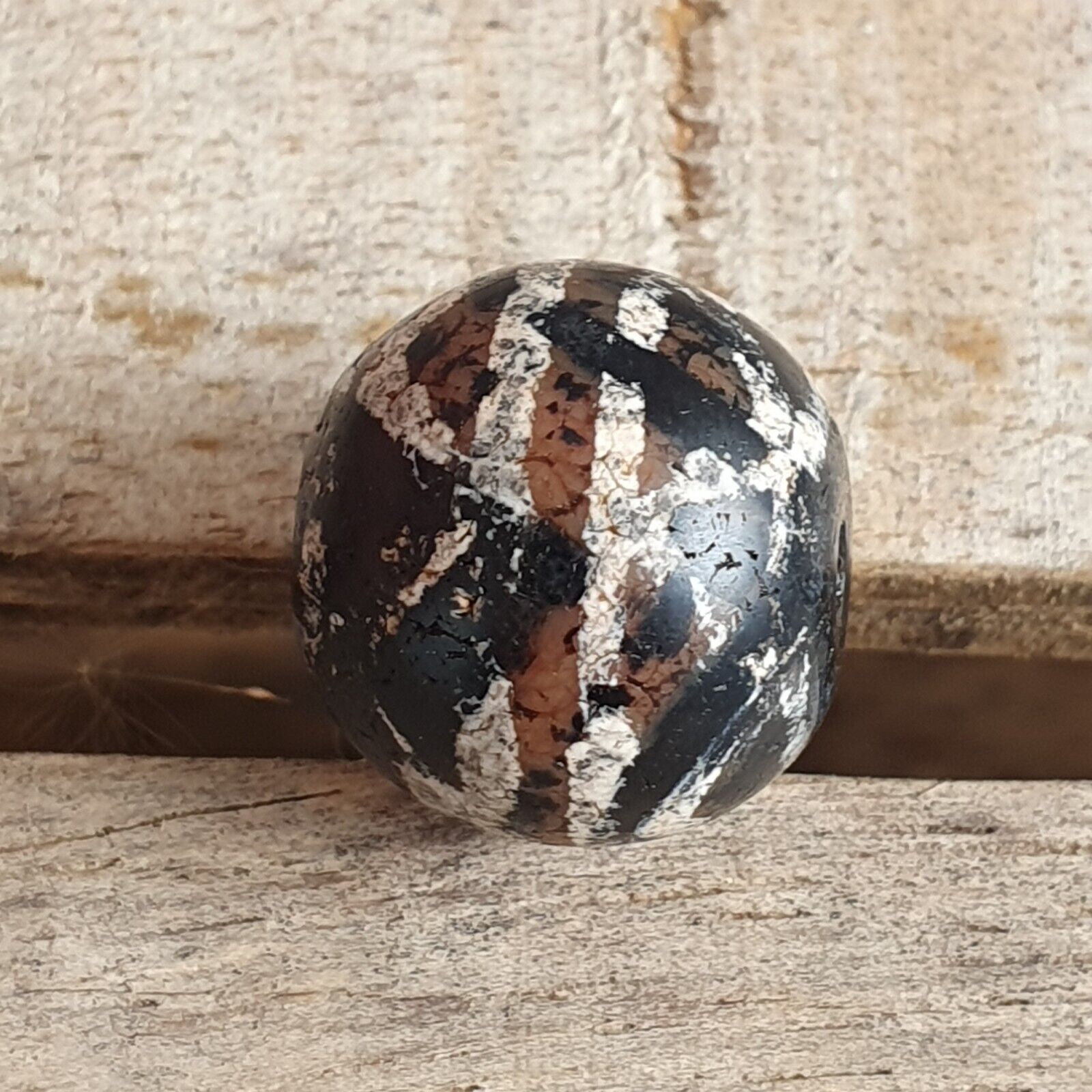 ETA-3 Antique Tibetan Etched Agate Bead Decorated Carnelian Beads