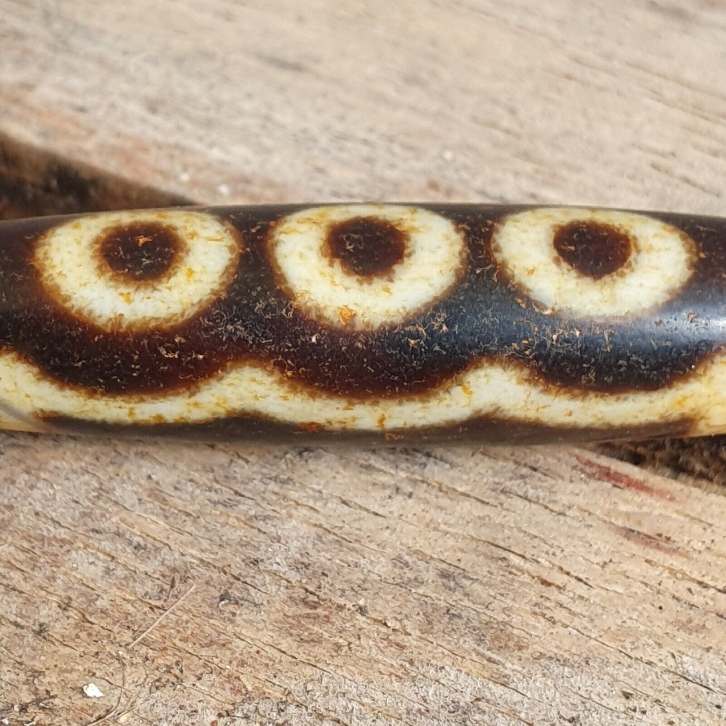 尼泊爾喜馬拉雅藏天珠三塔索 5 眼靈性護身符瑪拉珠
