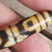 Rare Double Tasso Dzi Bead – Antique Himalayan Agate Amulet
