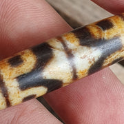 Rare Double Tasso Dzi Bead – Antique Himalayan Agate Amulet