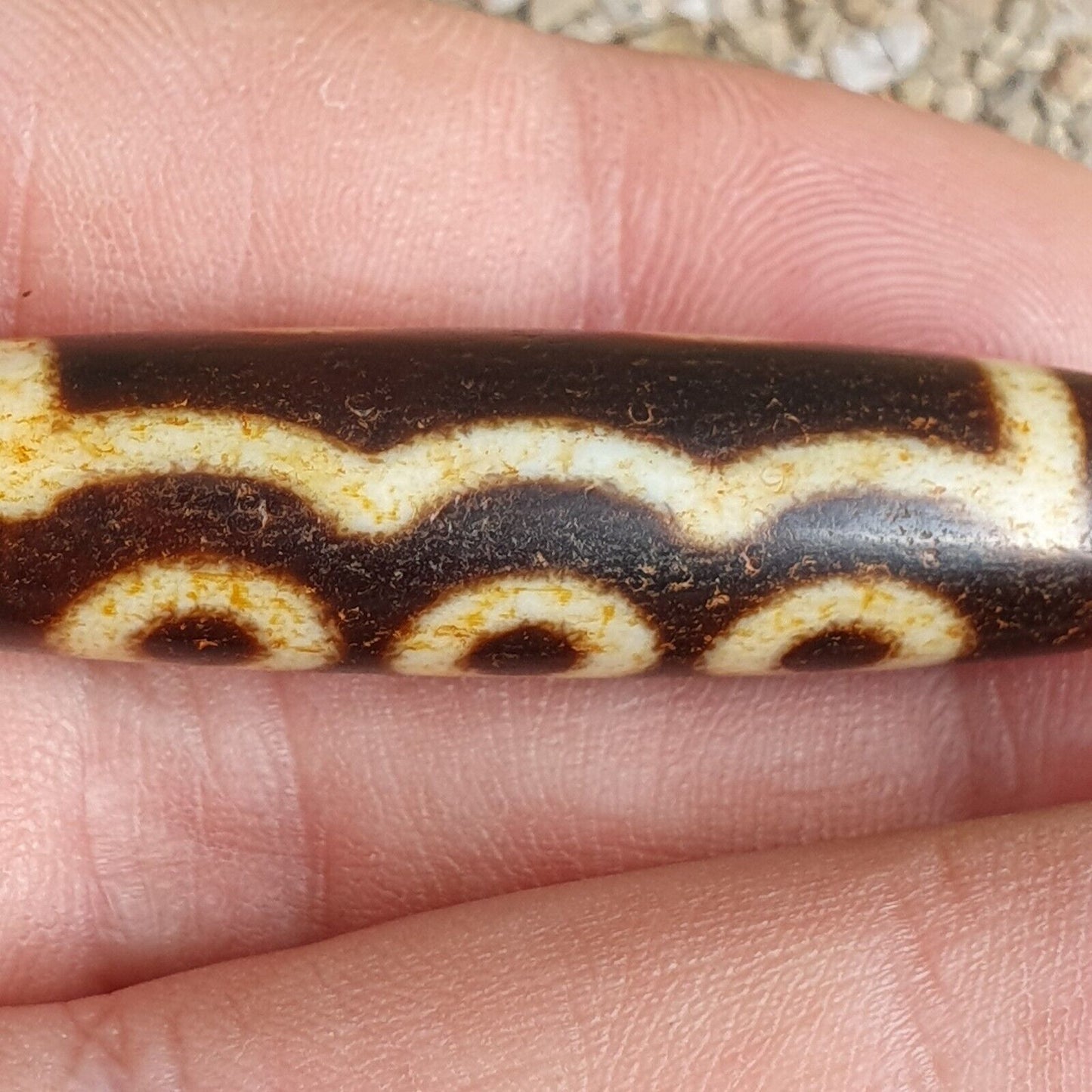 尼泊爾喜馬拉雅藏天珠三塔索 5 眼靈性護身符瑪拉珠